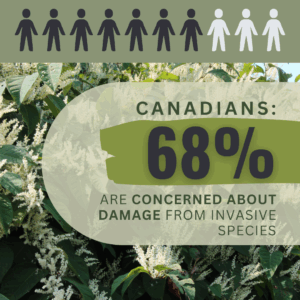 Canadians: 68% are concerned about damage from invasive species.